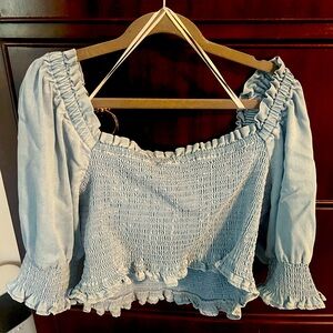 Denim style crop top